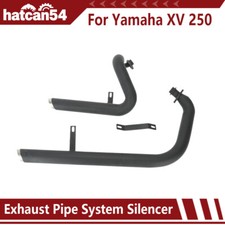 Black Muffler Exhaust System Pipes Silencer For Yamaha Virago V Star XV125 XV250