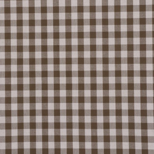 Gingham check brown fabric - check,