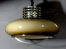 VINTAGE 1960/70s DESIGN UFO PENDANT LAMP  PANTON ACRYLIC / CHROME/ RISE AND FALL