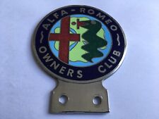 C1970s VINTAGE ALFA ROMEO OWNERS CLUB ENAMEL CAR BADGE