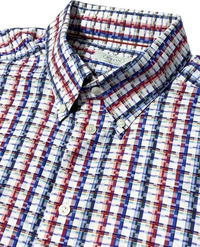 Men eton shirt - shirt, multicolor