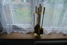 brass fireside set