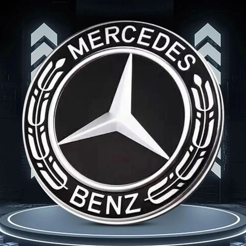 Black mercedes benz 75mm - black,