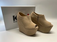 KOI COUTURE Nude Suede PU WR2 Womens Platform Shoes - Size UK 4 - NEW (Other)