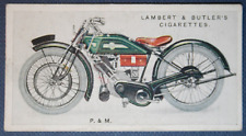 P & M PANTHER  Motorcycle  Vintage 1923 Illustrated Card
