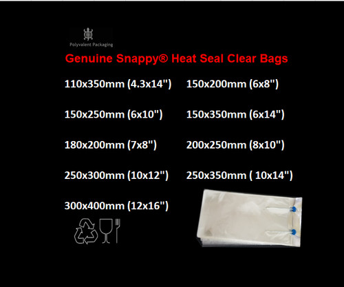 Snappy heat sealer bags - heat, jaw