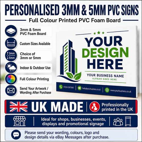 Personalised pvc sign - personalised,