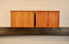 MCM Teak Tambour Door Wall