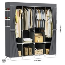 LARGE FABRIC CANVAS WARDROBE
