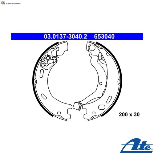 Brake shoe set parking - shoe,