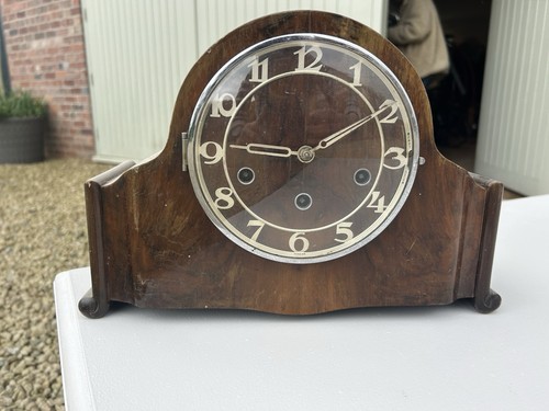 Wood mantel clock - wood,