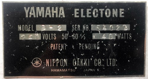 1968 yamaha electone - 1968,