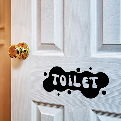 Toilet sign bubbly bathroom - sign,