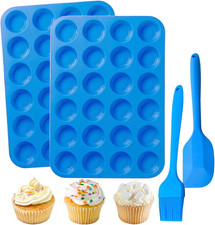 Mini Muffin Pan, 2Pcs Silicone