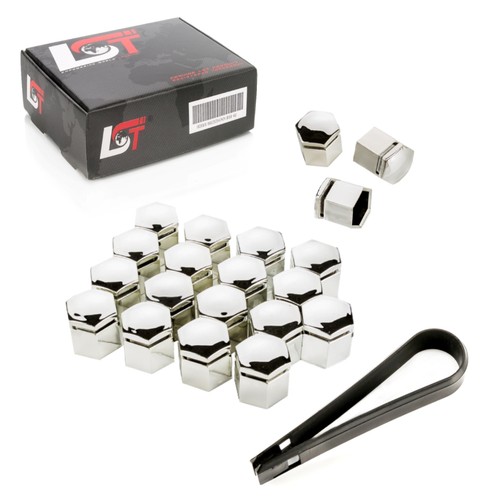 20x wheel nut caps set - caps, chrome