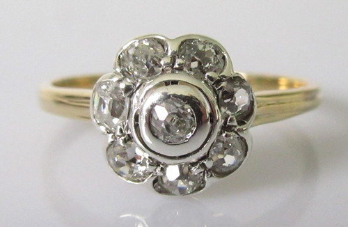 Gold diamond ring - gold,