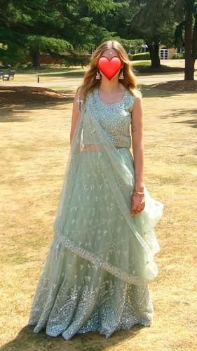 Green silver indian wedding - silver,