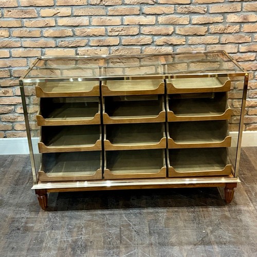 Brass framed haberdashery - framed,