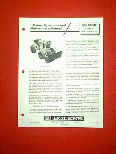Bolens tractor snowthrower - tractor, 42"