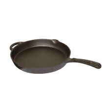 Large Cast Iron Skillet Sizzler Pre-Seasoned Long Life 12" (30cm) Steak Pan