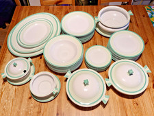 Shelley 54-piece dinner service, 1930s art deco, pattern 11959