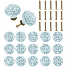 Green Blue Ceramic Door Knobs Multi Vintage Drawer Pulls Shabby Chic Handles NEW