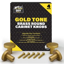 4-20 Round Cabinet Knobs Drawer Cupboard Handles Door Pull Furniture Kitchen DIY