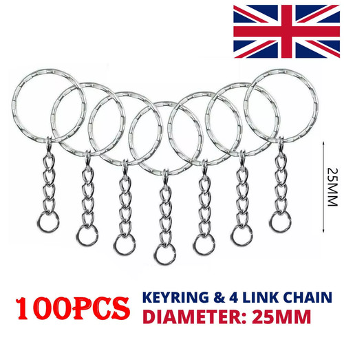 100pcs silver keyring blanks - keyring,