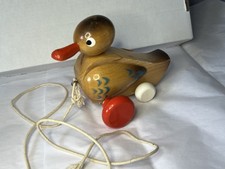 Vintage Wooden Toy Duck