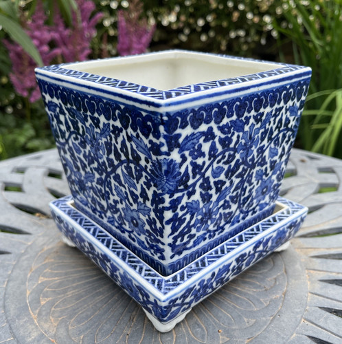 Vintage chinese porcelain blue - vintage,