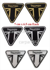 2PCS TRIUMPH 3D Motorcycle Reflective Badge Sticker Fuel Tank Body Emblem Decal 