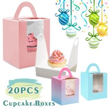 20PCS Single Cupcake Boxes Cake Boxes With Display Wedding Party Gift Box Easter