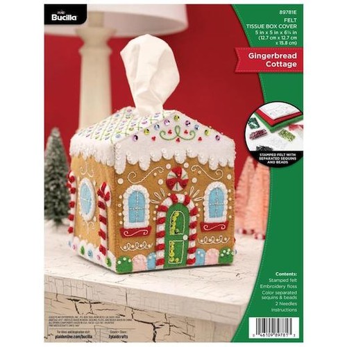 Bucilla tissue box cover felt - box,