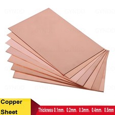 Copper Sheet,Thickness 0.1mm，0.2mm，0.3mm，0.4mm，0.5mm，300mm x300mm Sheet Off Cuts