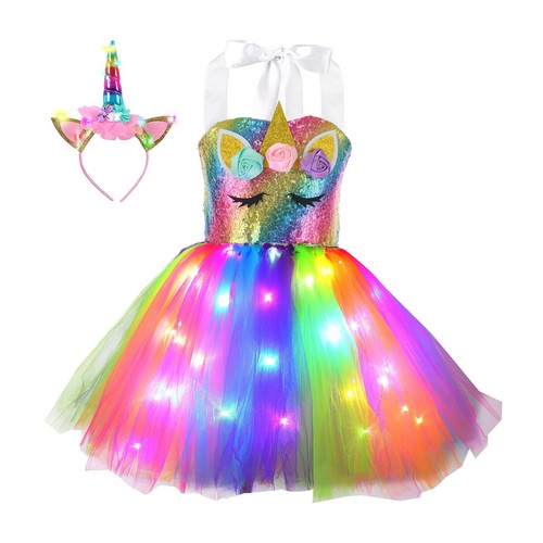 Led girls unicorn flower - led,