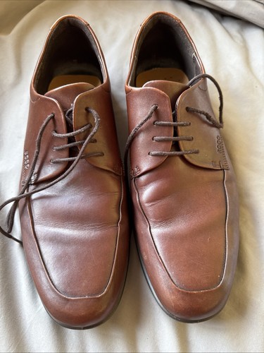 Men ecco brown leather - brown,