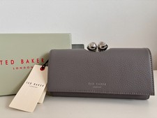 Ted Baker Large genuine  Purse grey Leather Brand New  BOX tags