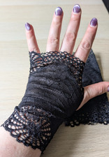 Black Lace Fingerless Gloves