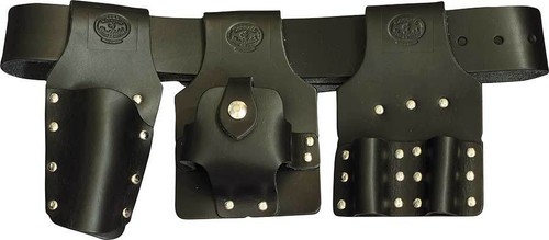 Black leather scaffolding tool - black,