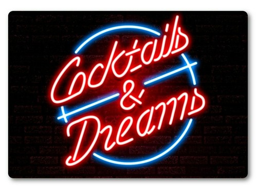 Cocktails dreams bar sign - cocktails,