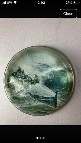 Antique glass domed - antique,