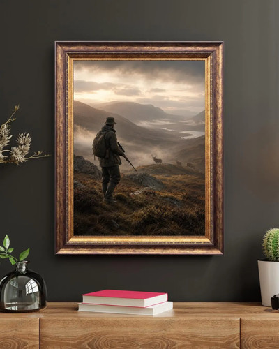Deer stalking highland print - highland,