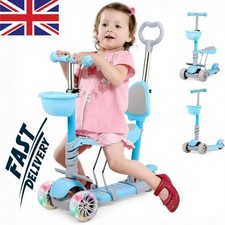 5-in-1 Toddler Scooter – 3-Wheel Kids Kick Scooter with Light-Up LED Wheels