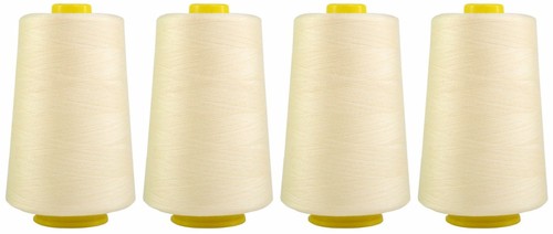 Ivory sewing thread - ivory, spun