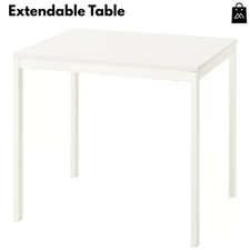 IKEA VIHALS Extendable Dining Table White 84/120x74cm Modern SpaceSaving Dining