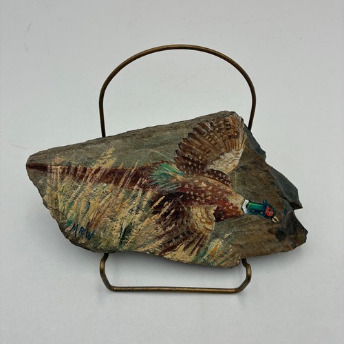 Hand painted slate rock - hand,