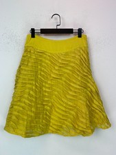 Reiss Yellow Textured Skirt