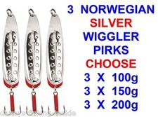 3 NORWEGIAN SILVER WIGGLER