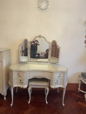 French Louis style Dressing Table, Stool, 2 Side Tables And One Chest Of Drawers