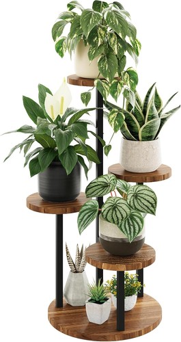 Tier plant stand corner wood - plant,